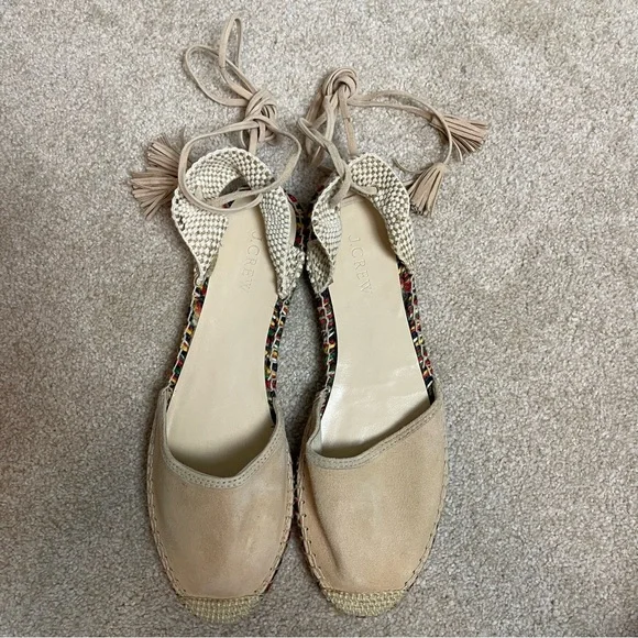 NEW J Crew Baja Flat Espadrille Suede Sandals Made in Spain G4208 Size 10 - Picture 3 of 12